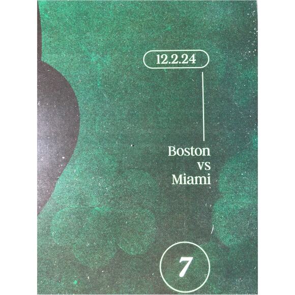 Boston Celtics v Miami Heat 12/2/24 Roster Lineup Poster Jaylen Brown - Picture 3 of 10